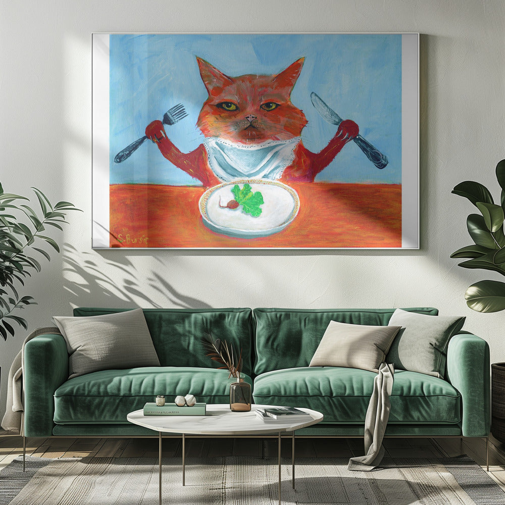 Veganistische kat | Canvas