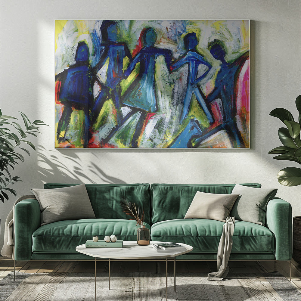 Vrolijke mensen | Canvas