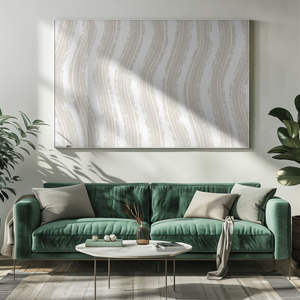 Textured Beige Lines With Rhythmic Pattern | Canvas