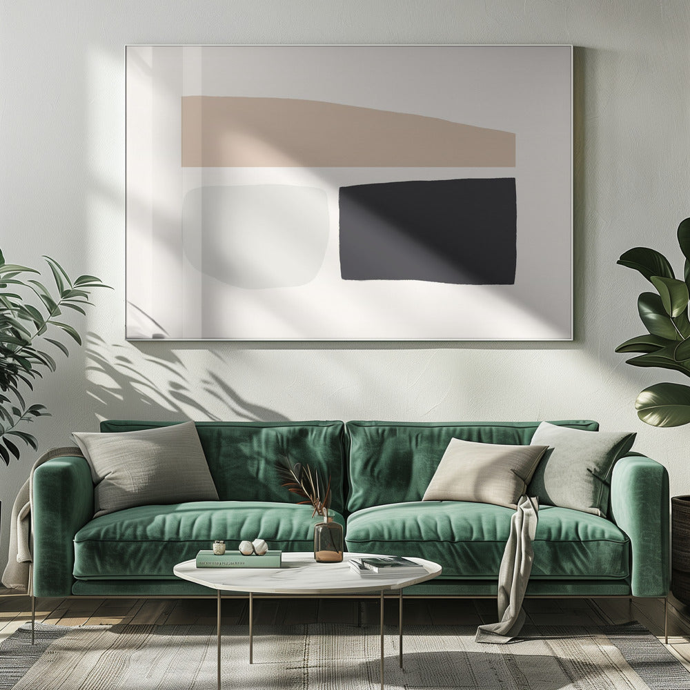 Geometric Shapes In Neutral Tones | Canvas