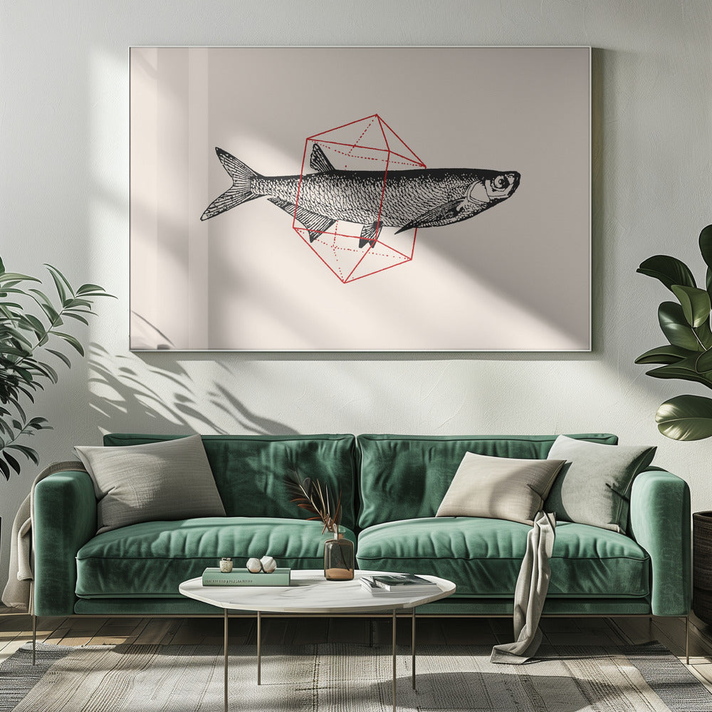 Vis in de geometrie nr. 2 | Canvas