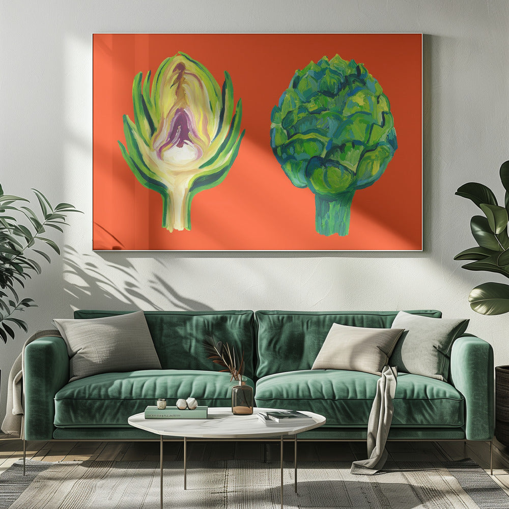 Artisjokken op sinaasappel | Canvas