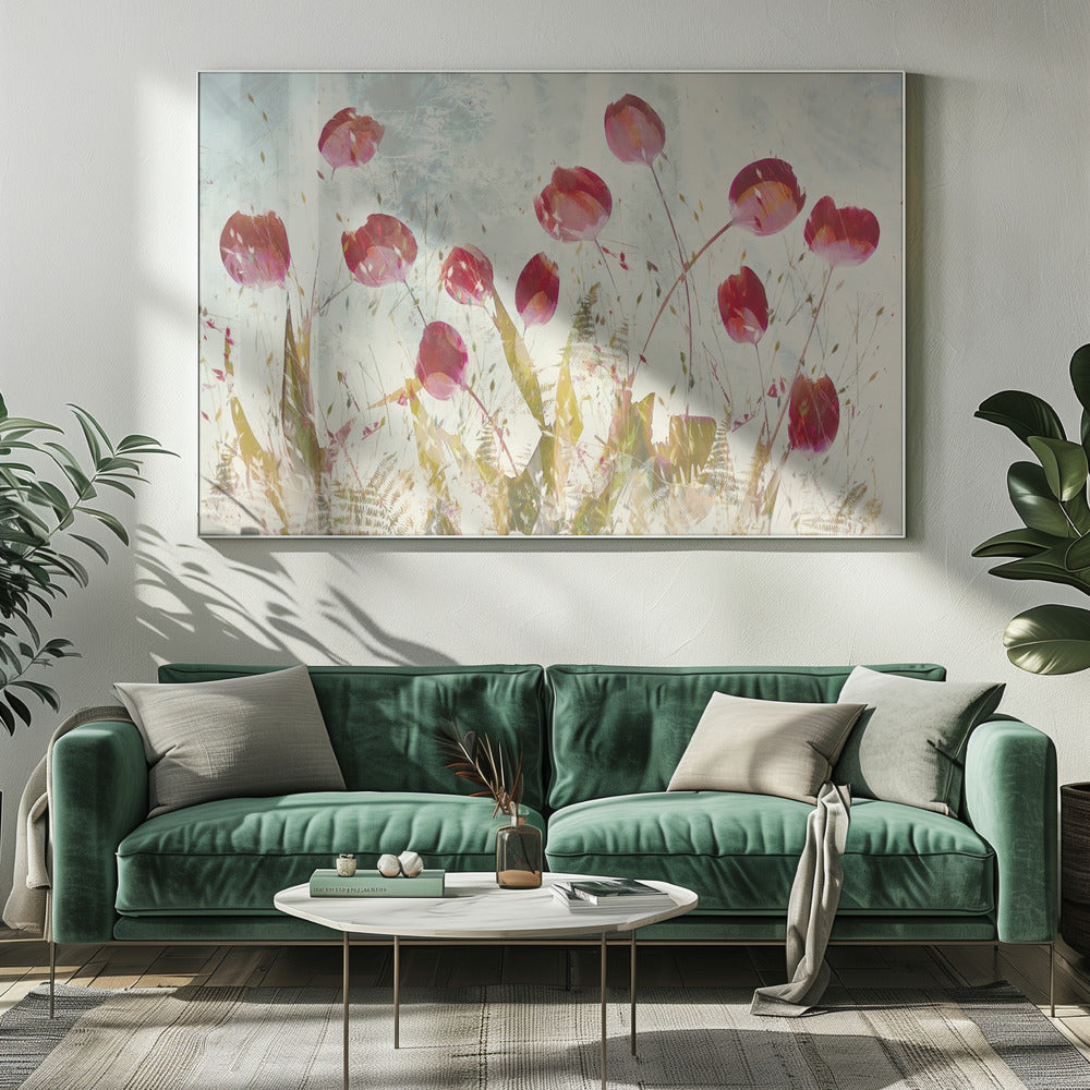 Vrolijke tulpen | Canvas