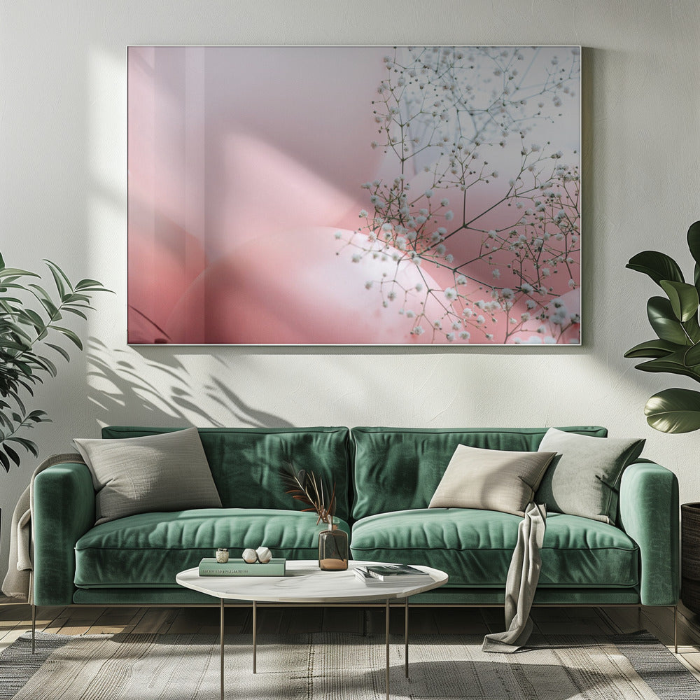 Bloemen en ballonnen | Canvas