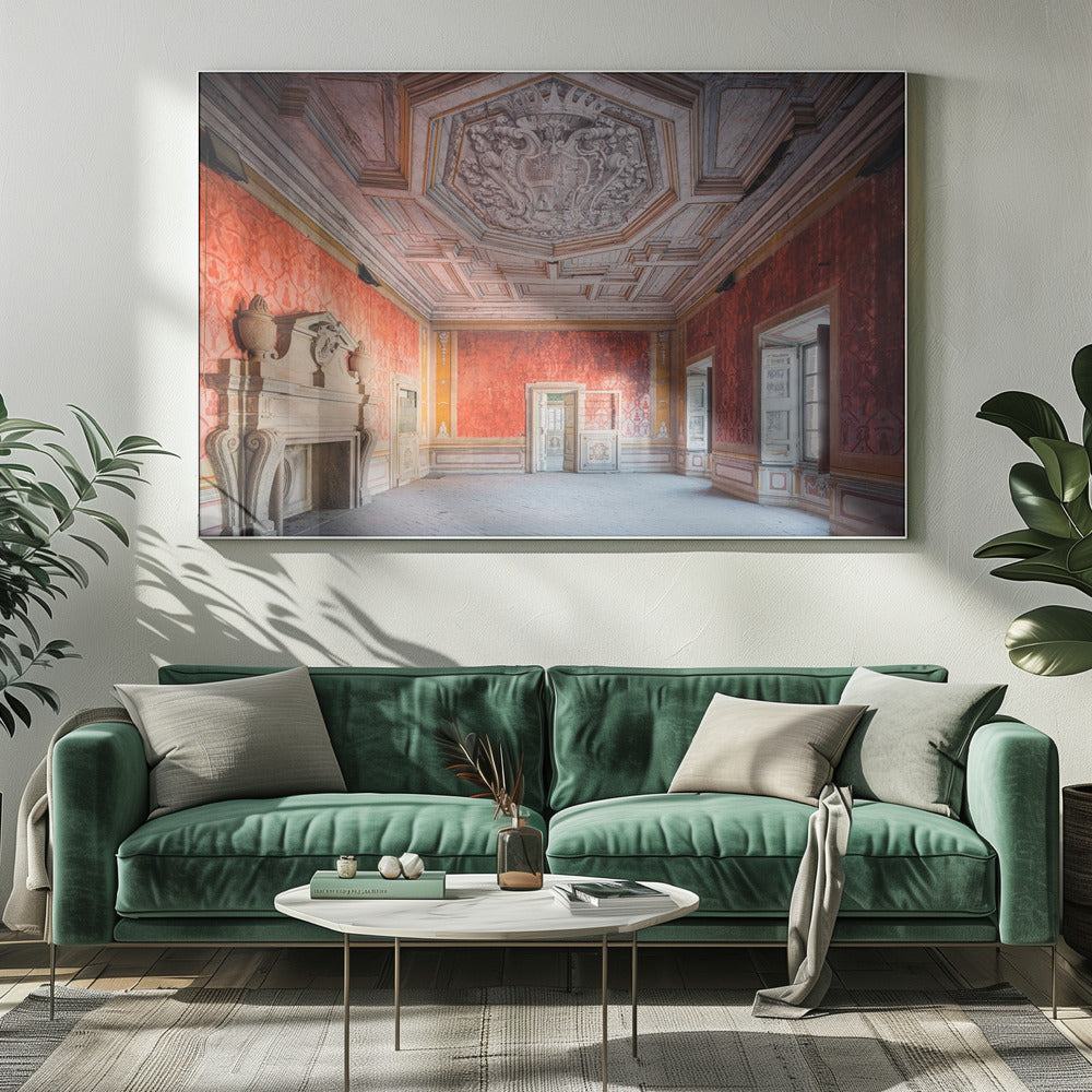 Verlaten Rode Kamer | Canvas