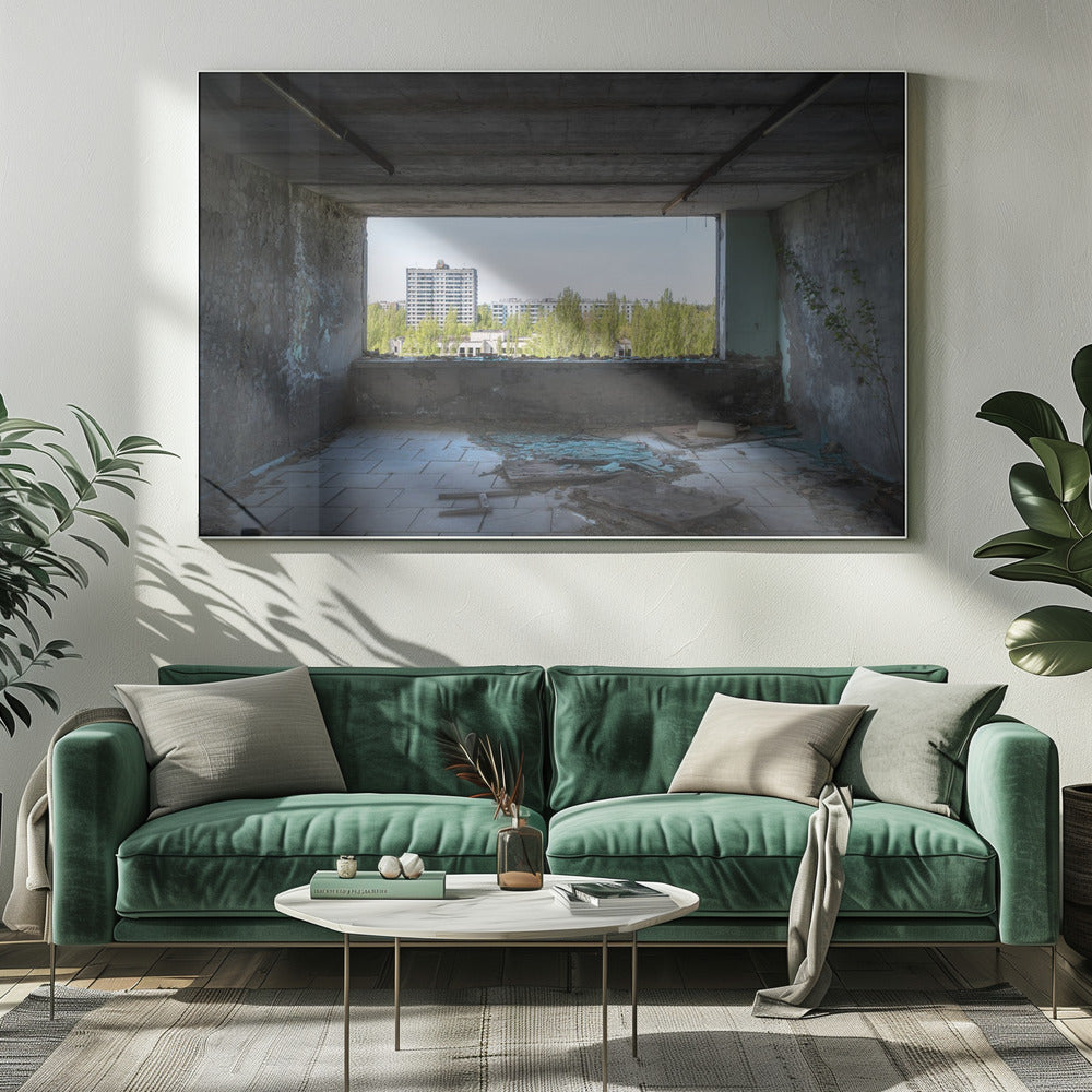 Uitzicht op Pripjat in Tsjernobyl | Canvas