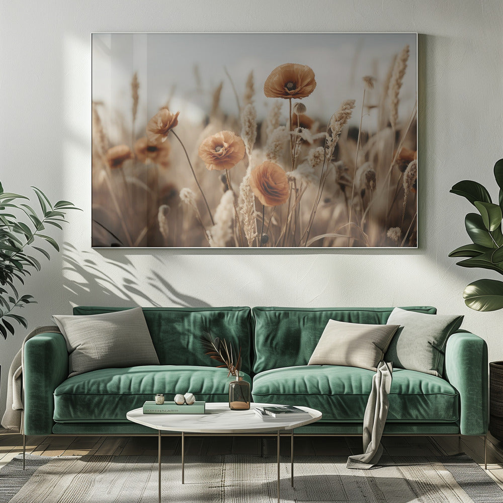Klaprozen in de bries | Canvas