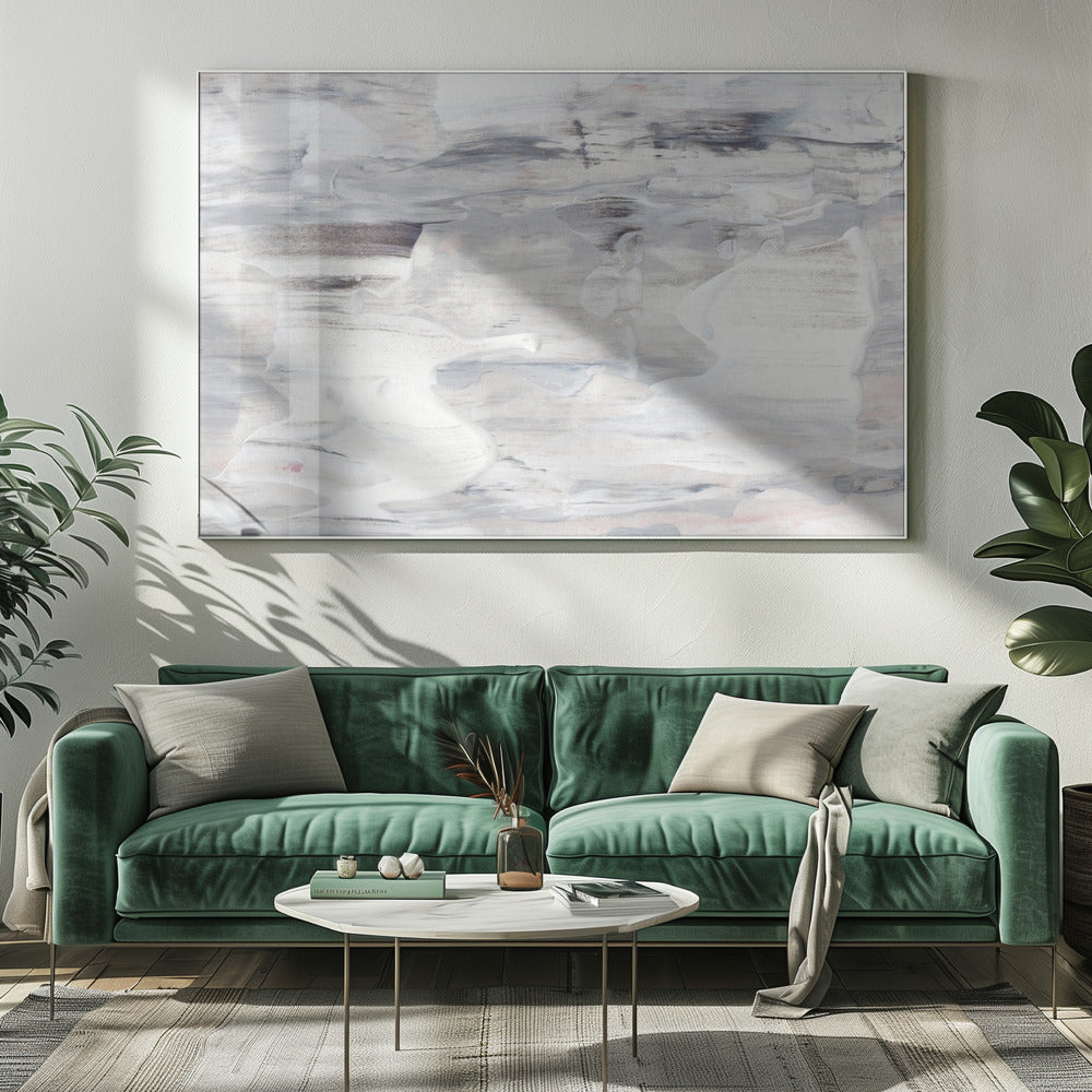 Vloeiende penseelstreken met gedempte tinten | Canvas