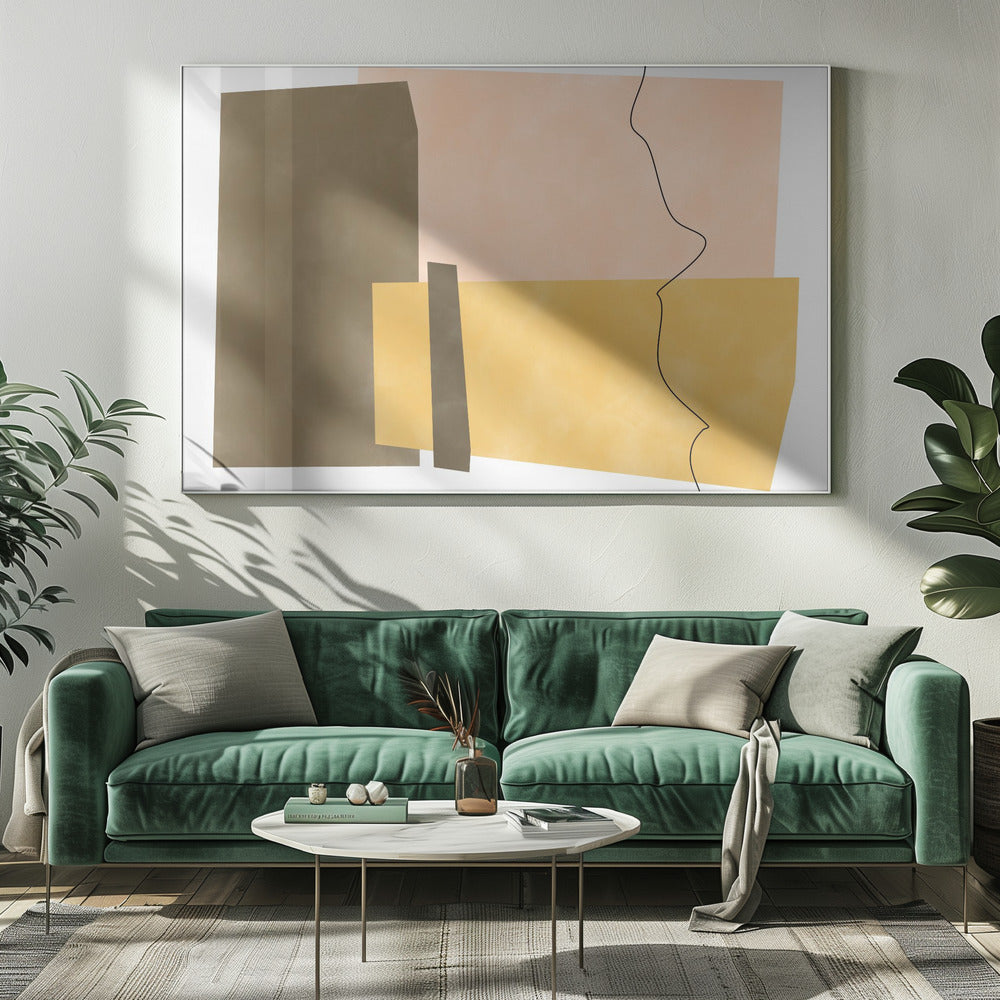 Geometrische vormen in aardse tinten | Canvas