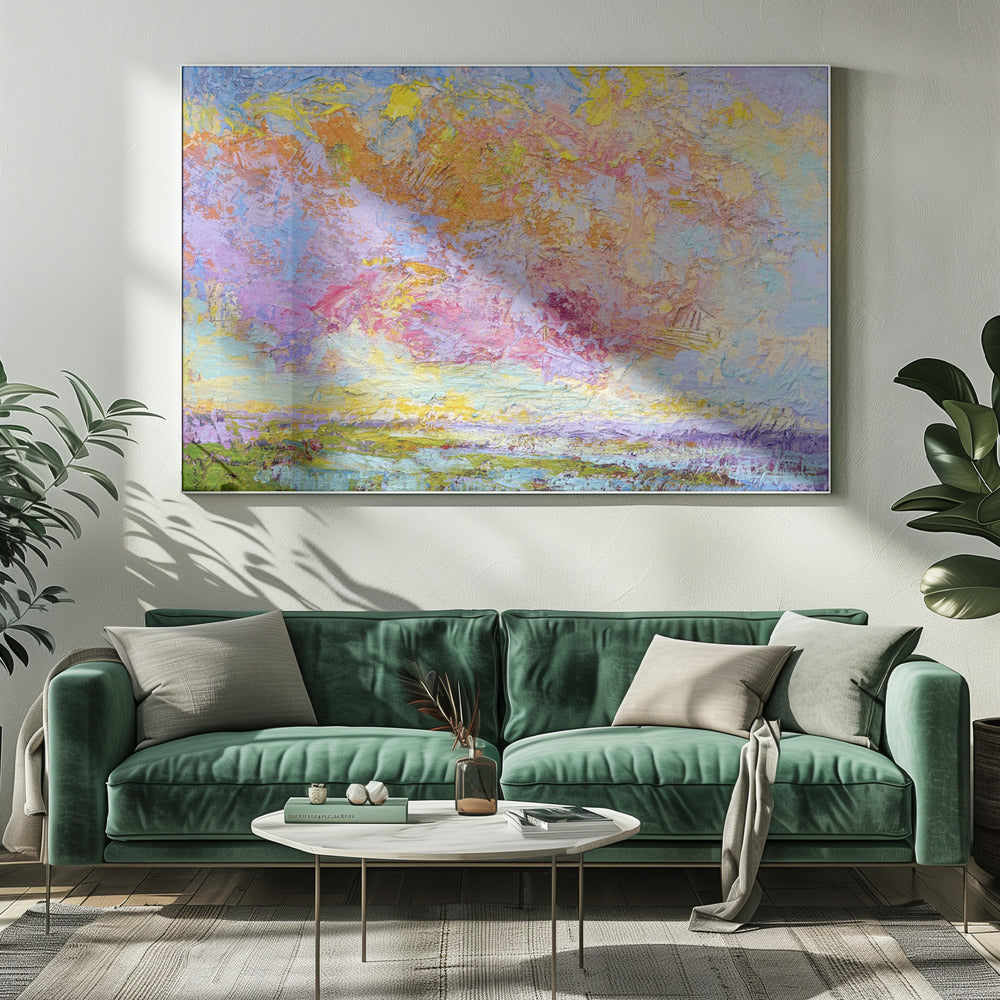 Abstracte kleurrijke luchten | Canvas