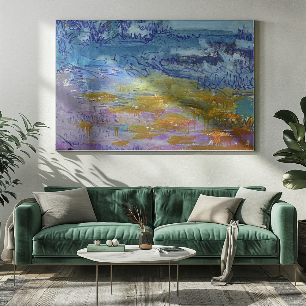 Expressionistisch kleurrijk abstract | Canvas