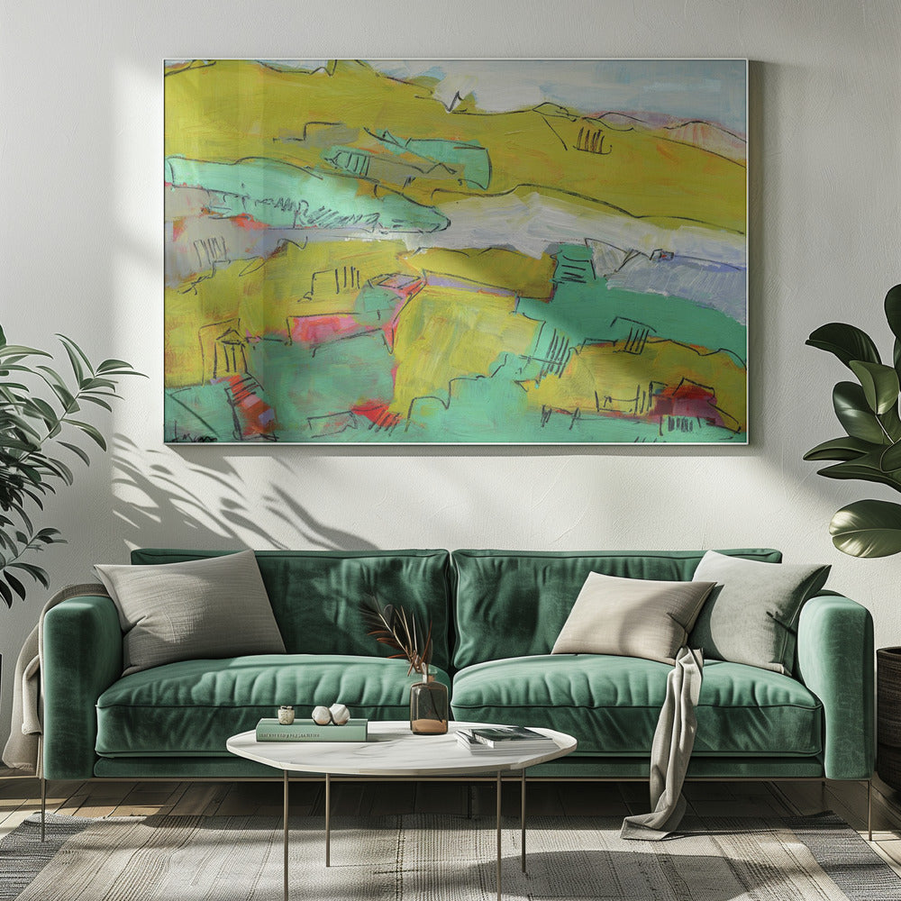 Levendige Heuvel | Canvas