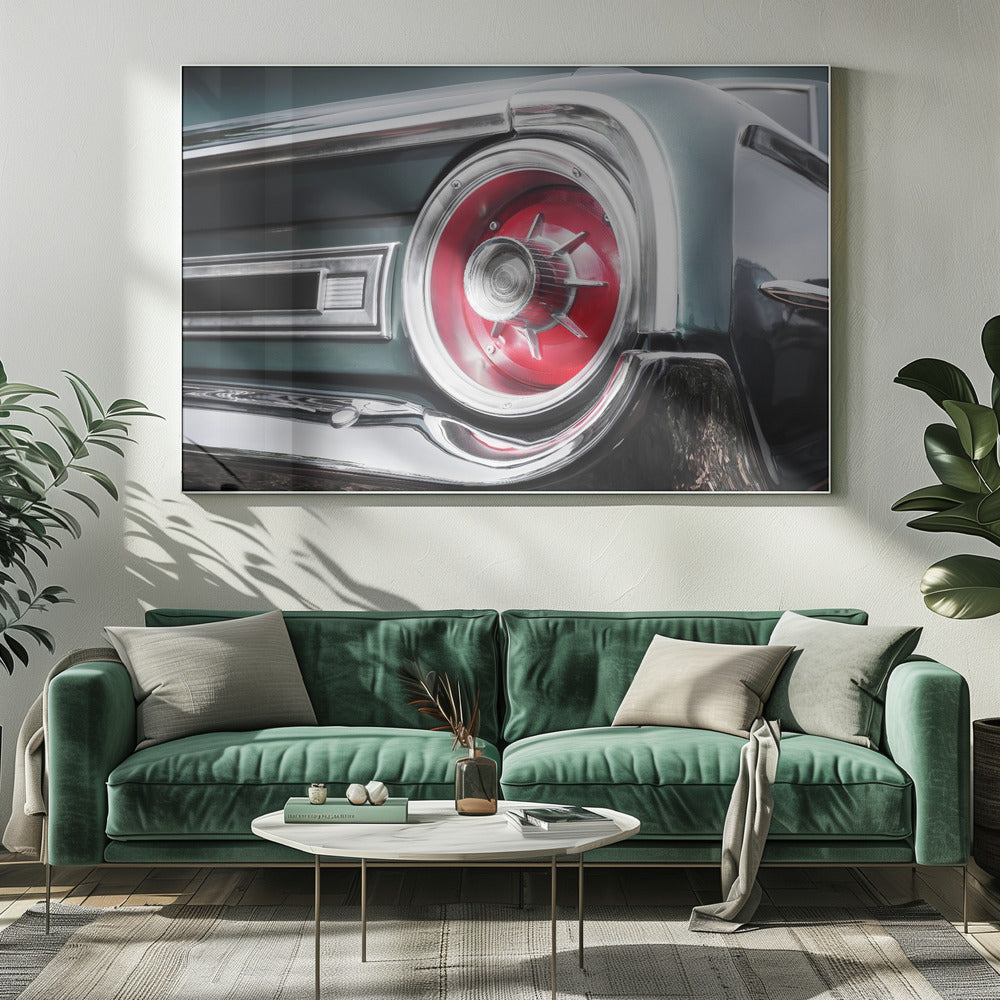 Amerikaanse klassieke auto Galaxie 500 1964 Achterkant | Canvas