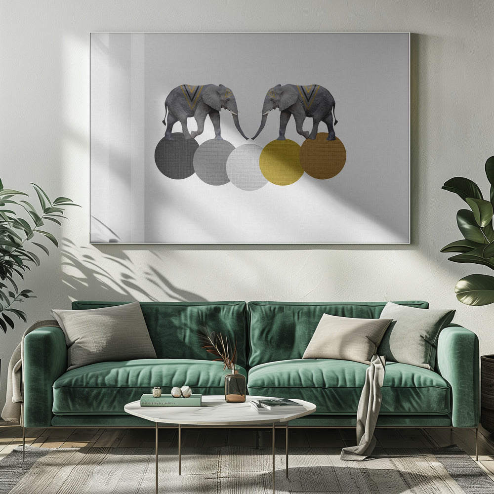 Tribal Elephants | Canvas