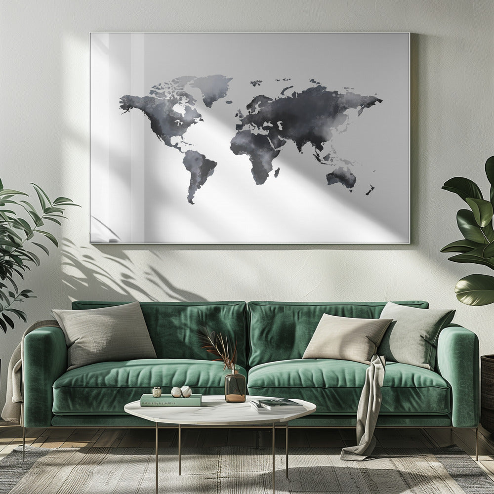 Dromerige wereldkaart | Canvas