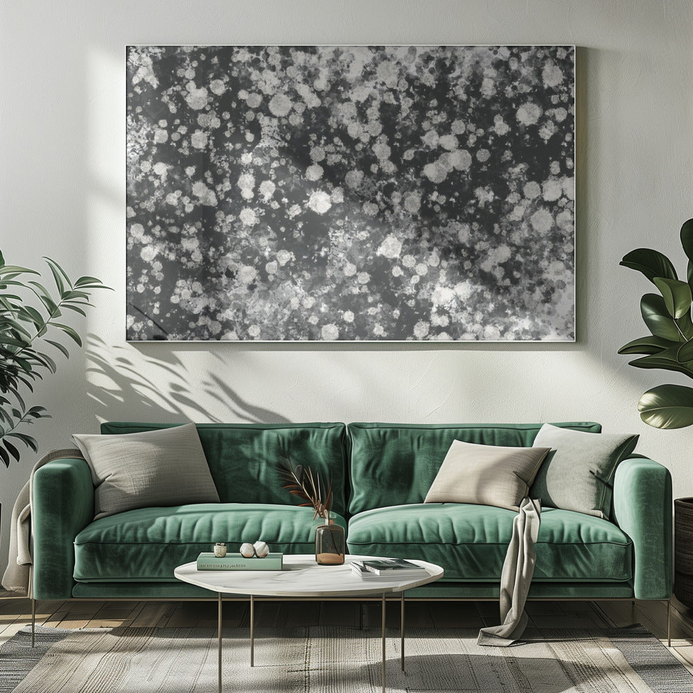 Dynamische zwart-witte mystieke stippen | Canvas