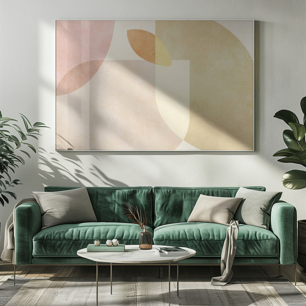 Aqua Shapes 1 Kopie | Canvas