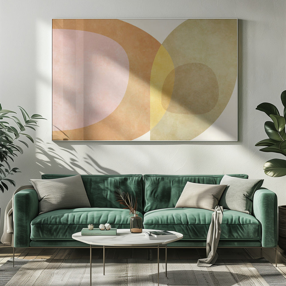 Aqua Shapes 3 Kopie | Canvas