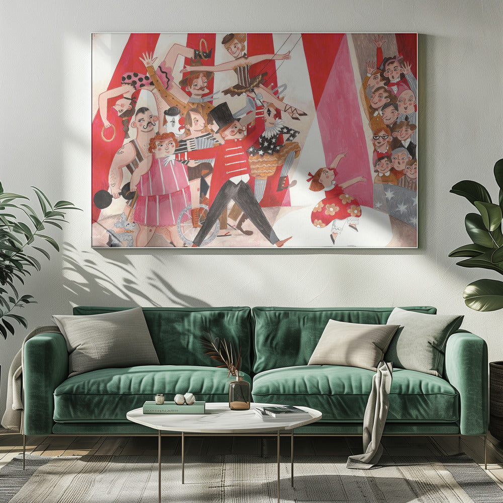 Circus in de stad | Canvas