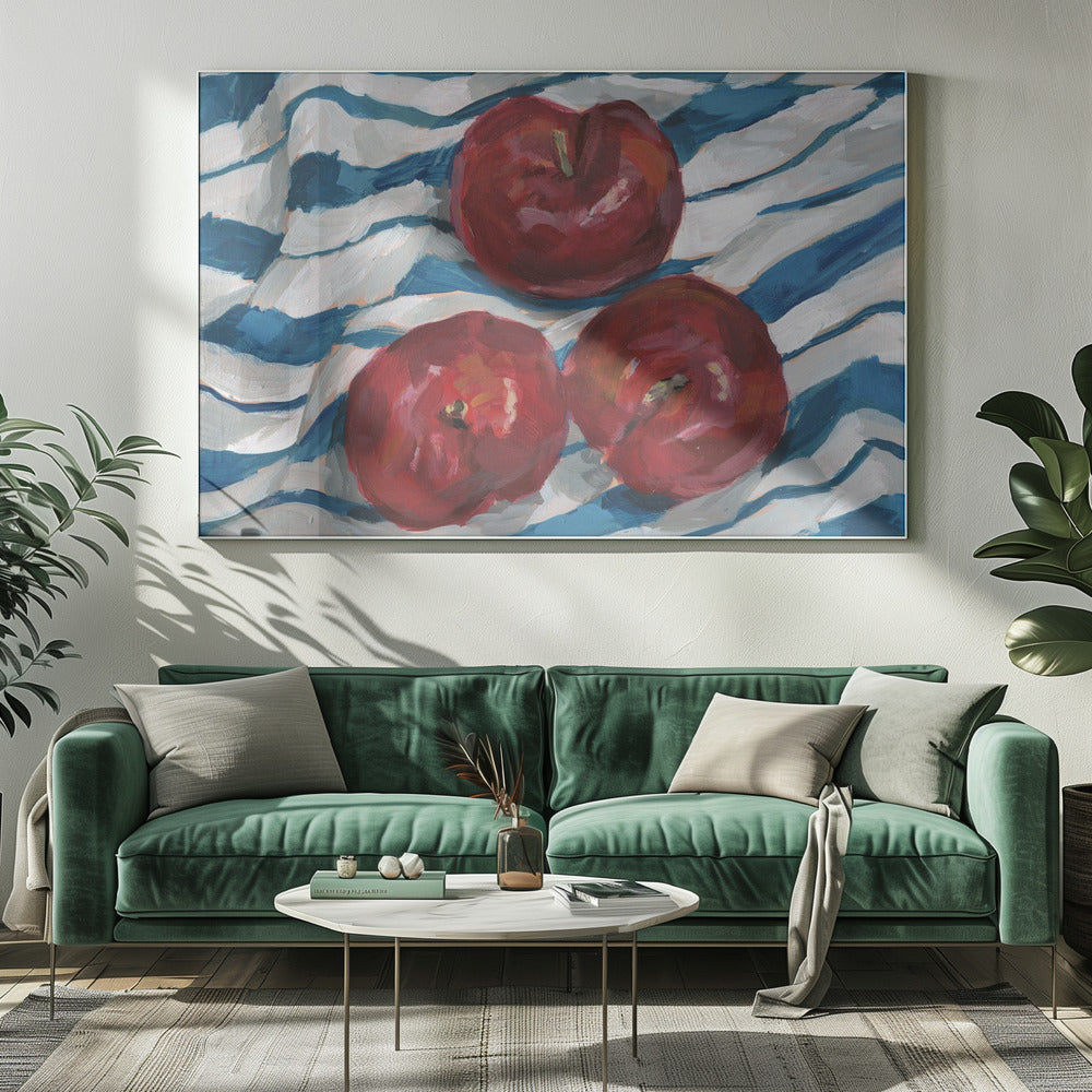 Drie pruimen | Canvas