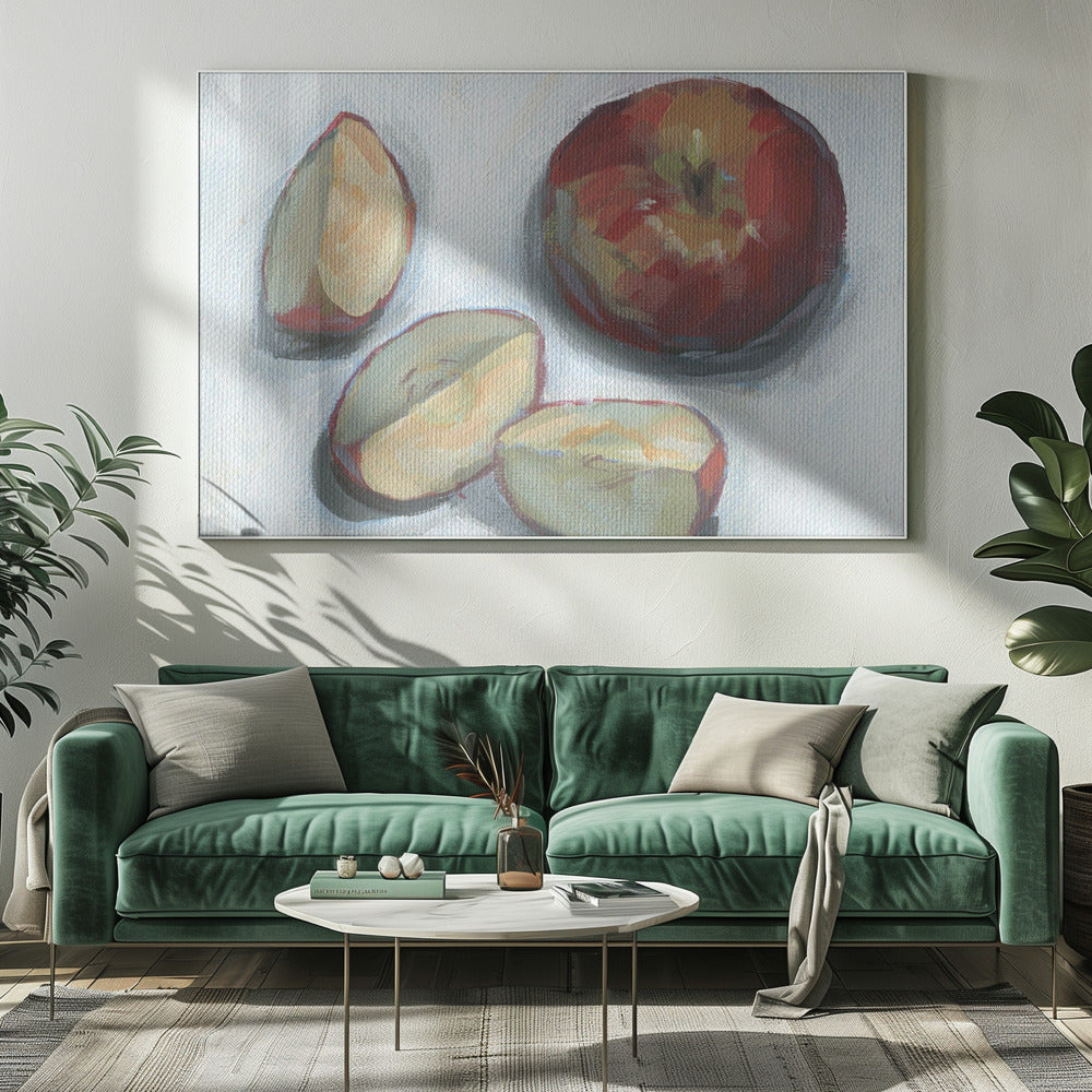 Gesneden appel 8x10 | Canvas