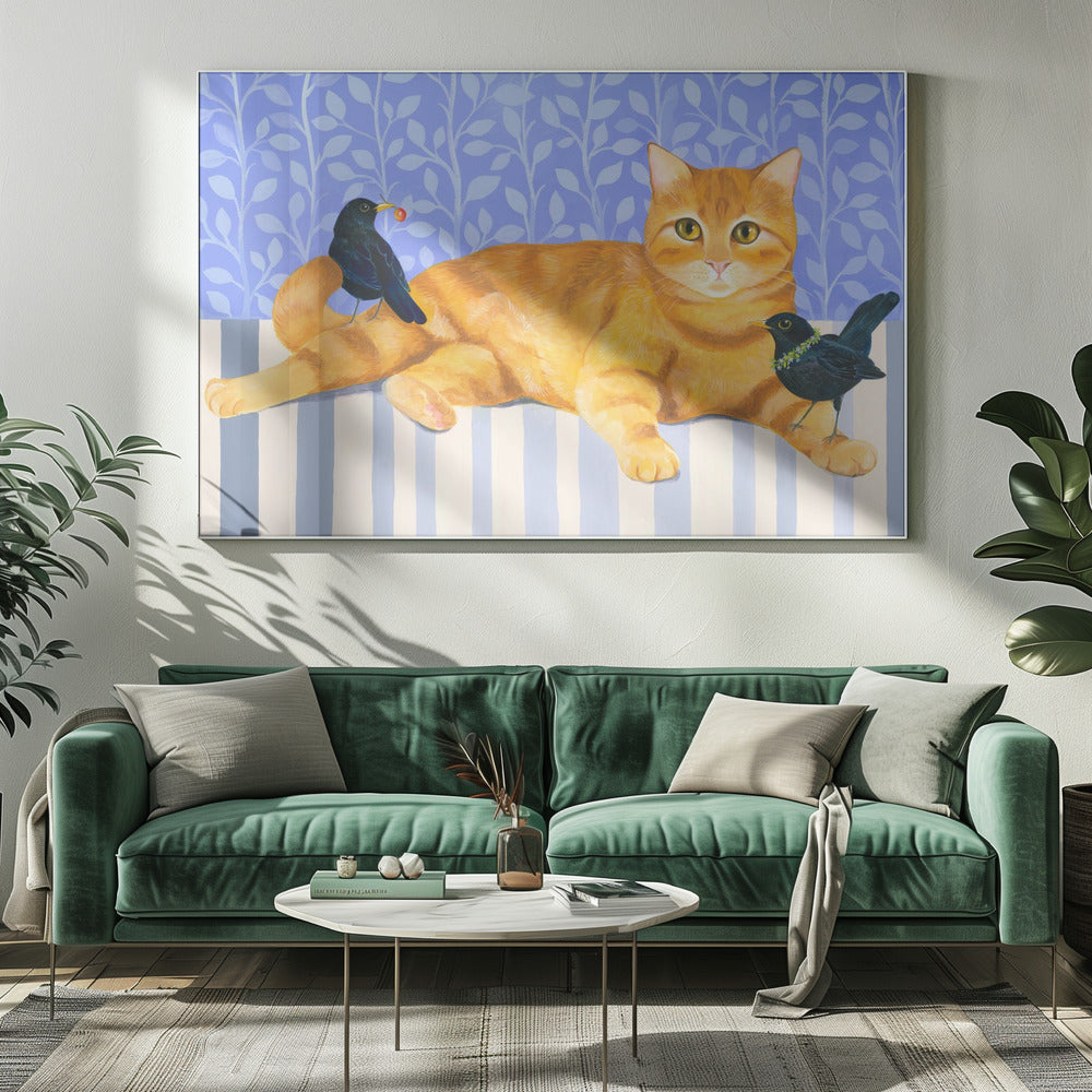 Relaxed Orange Tabby Cat | Canvas