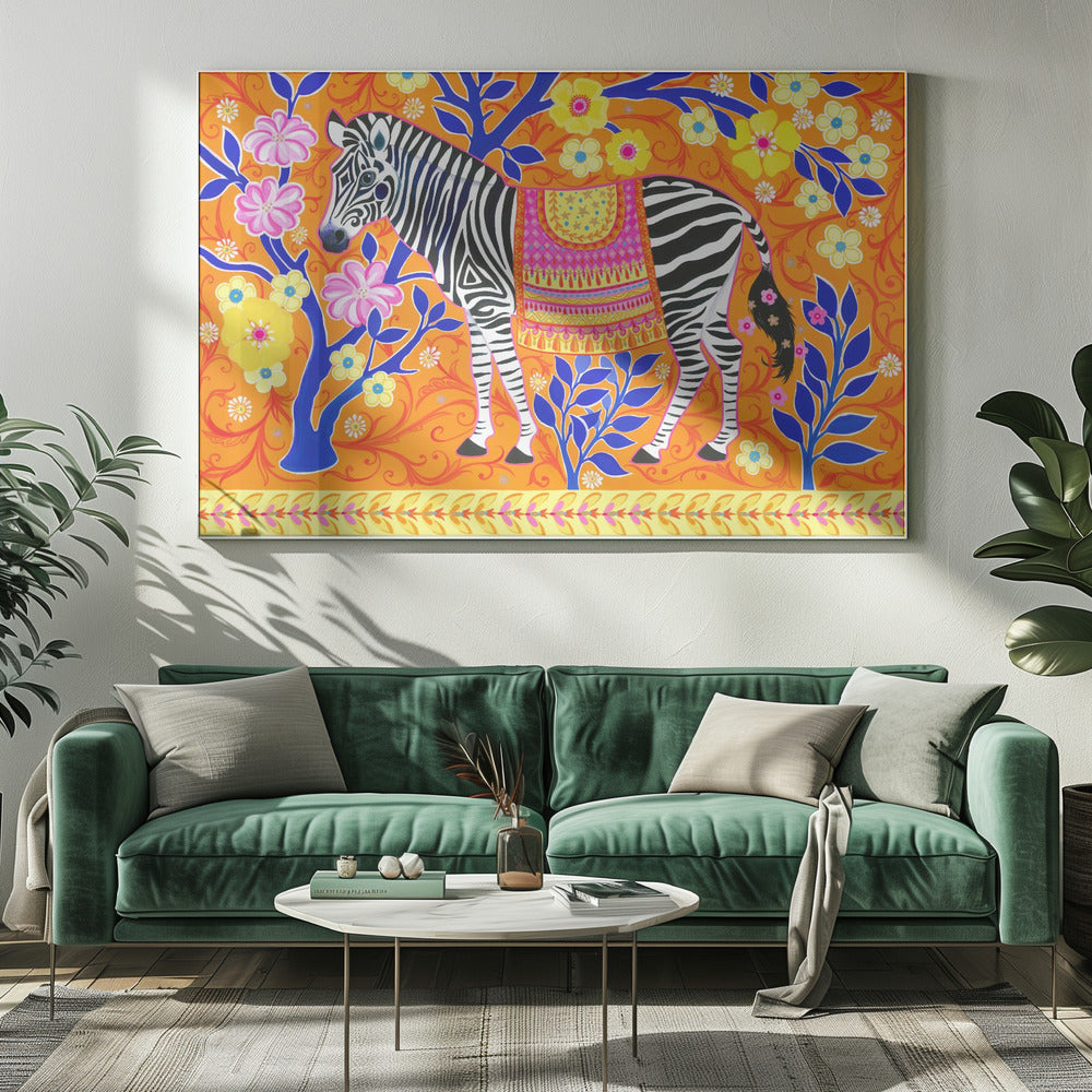 Zebra's Vibrant Dream | Canvas