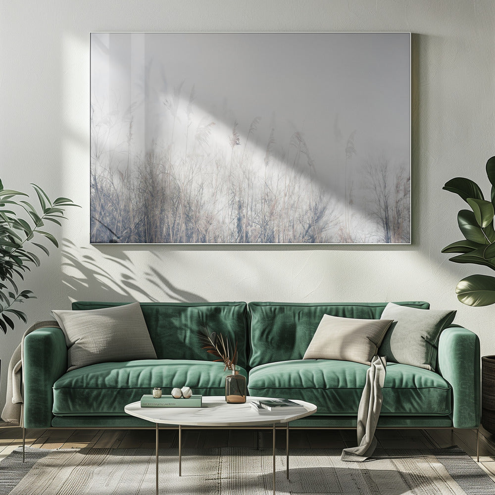 Landschap van riet en gras | Canvas