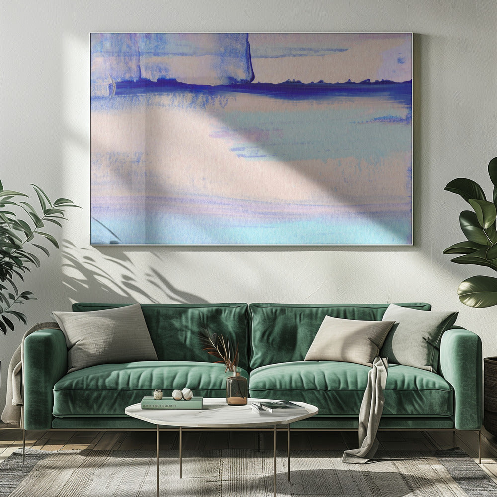 Pastelkleuren gemengd met levendige blauwtinten | Canvas