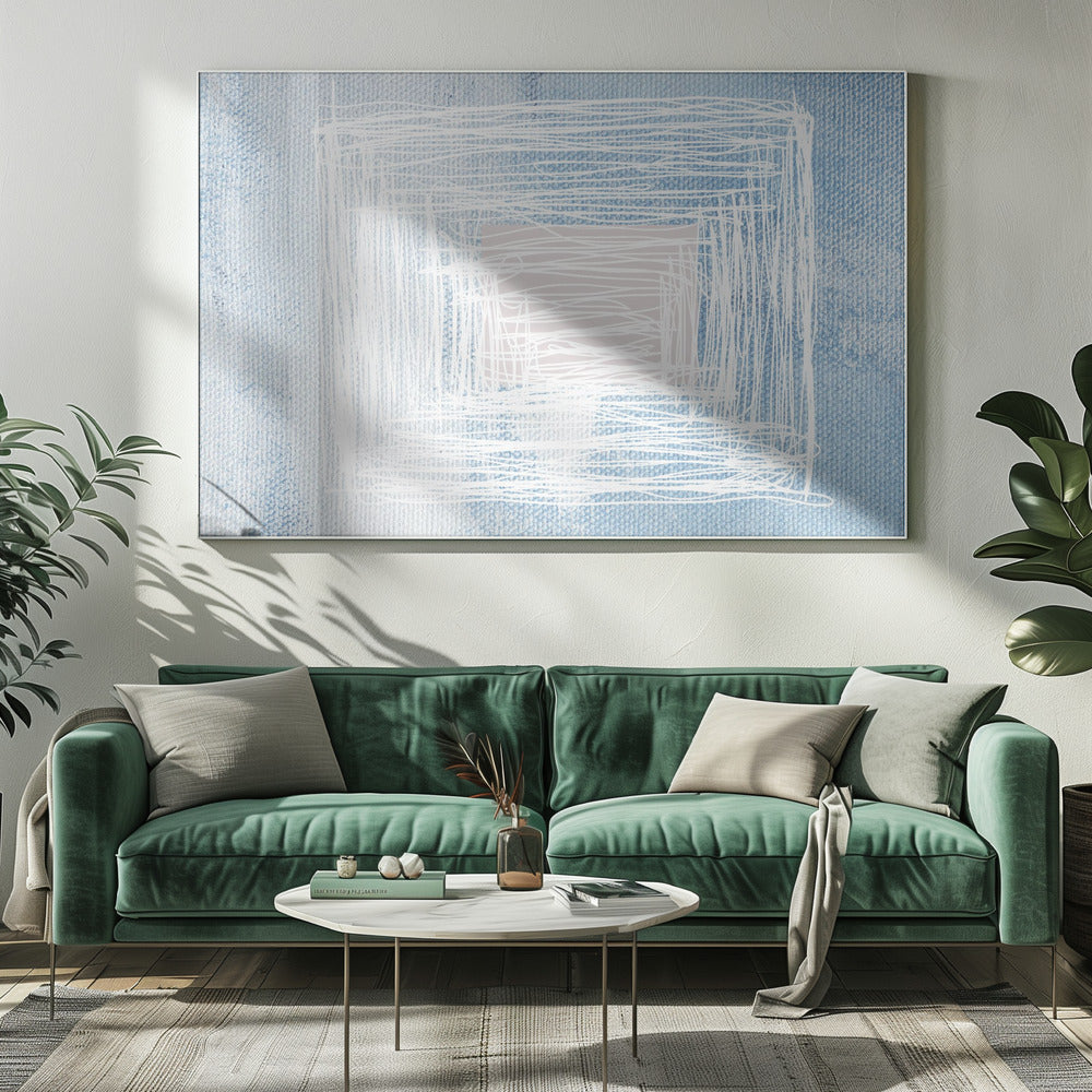 White Whirl Square | Canvas