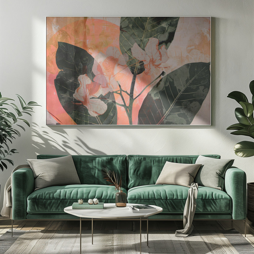 Gouden Bloei Fusie | Canvas
