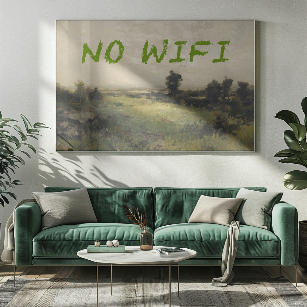 Geen wifi / Olieverfschilderij Landschap | Canvas