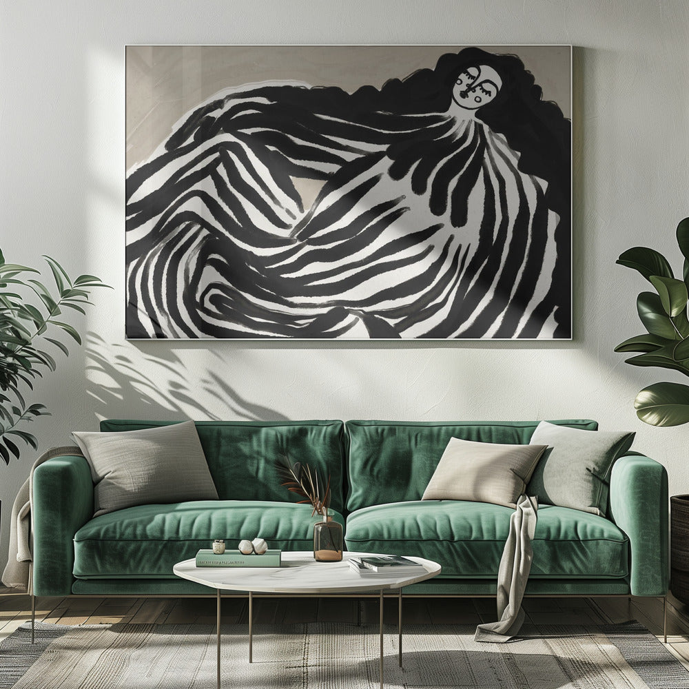 Monochrome golven | Canvas