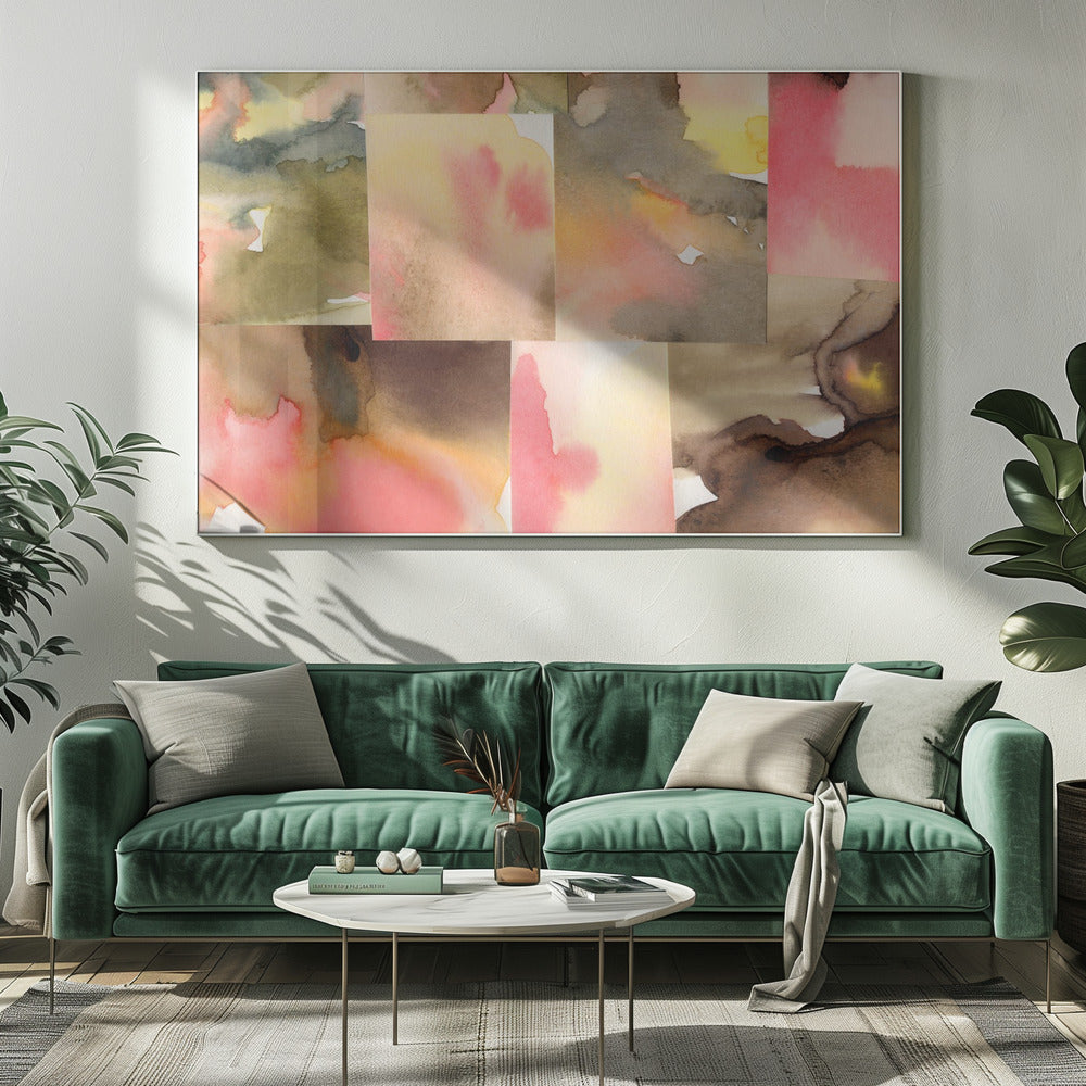 Abstracte compositie 5 horizontaal | Canvas