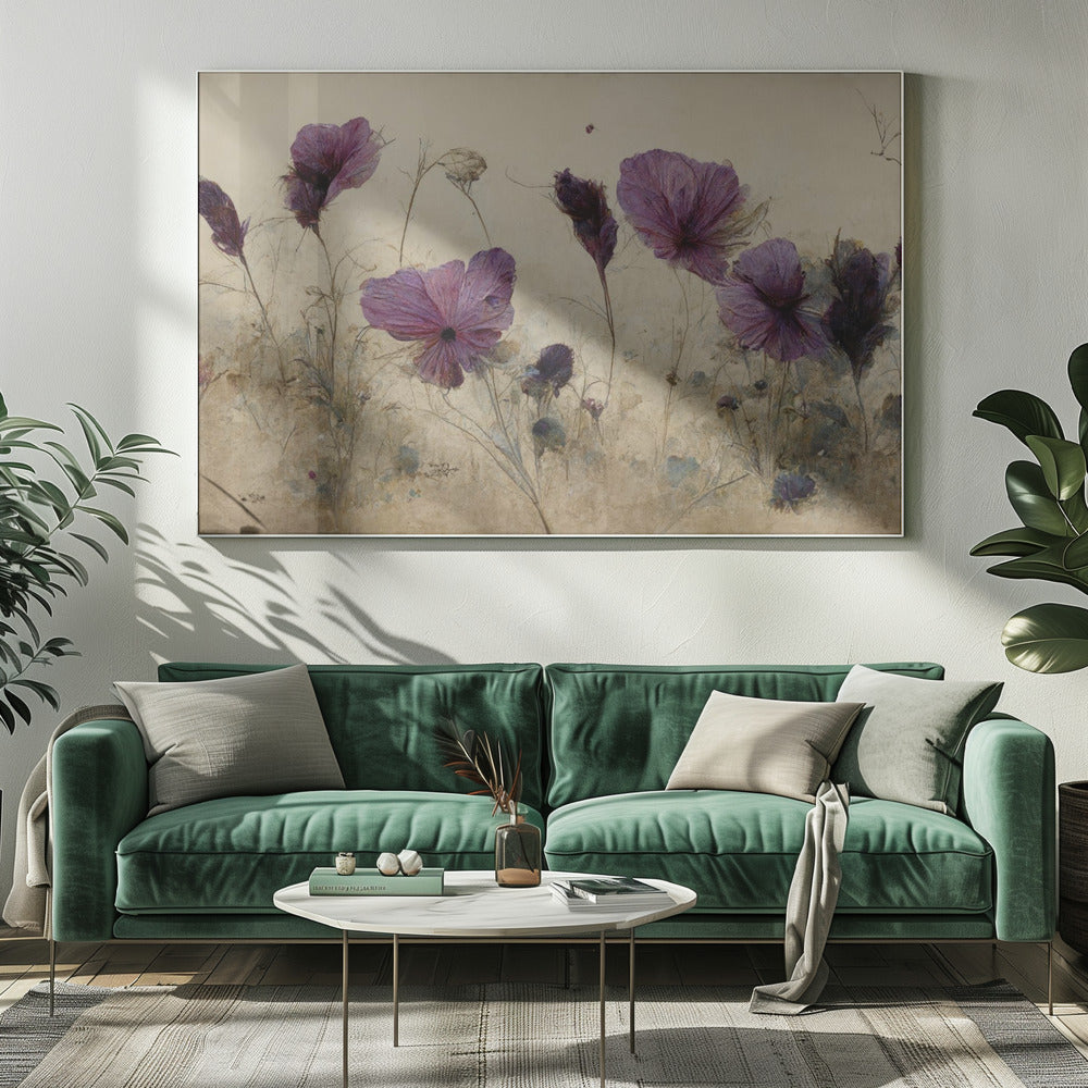 Paarse Bloesem Fluisteringen | Canvas