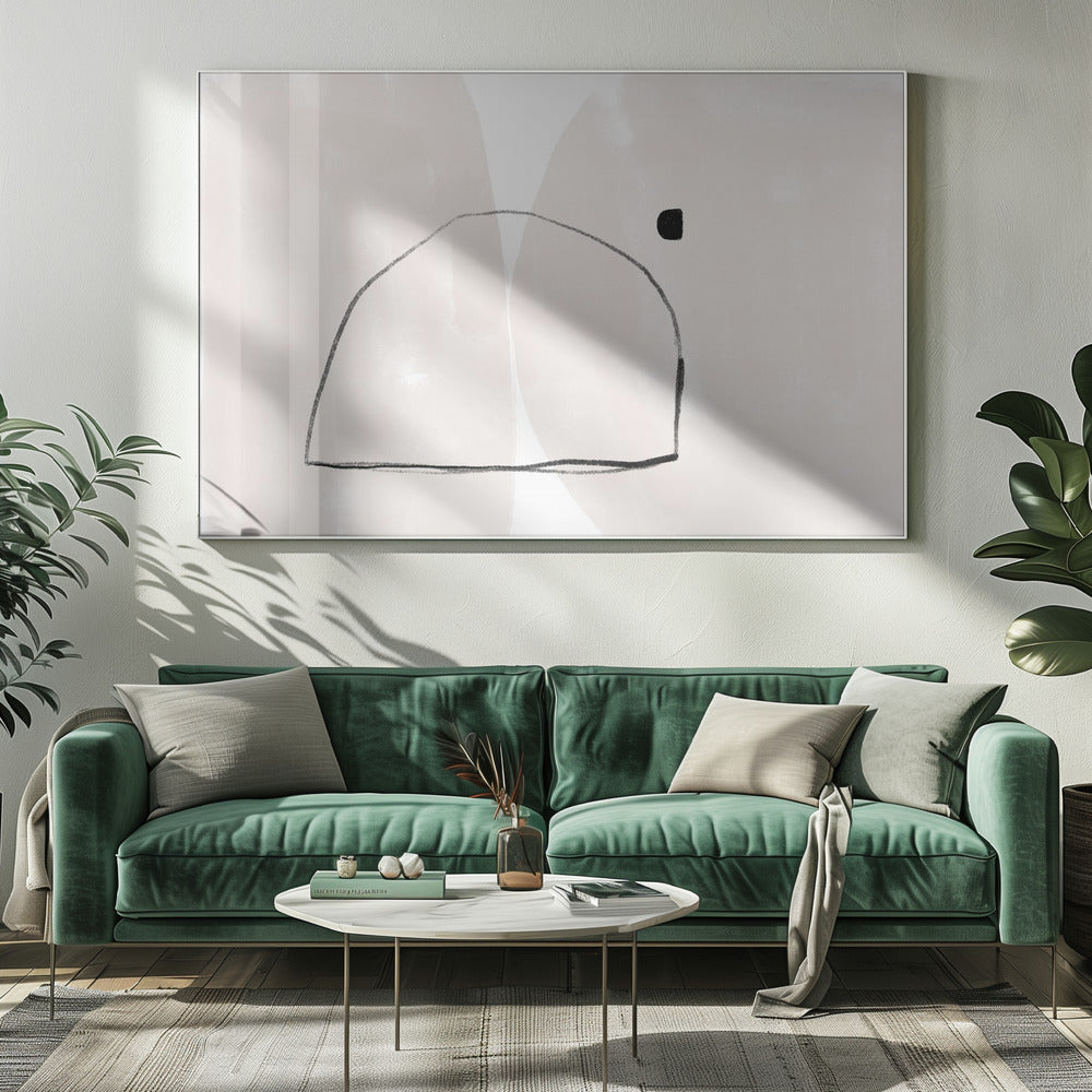 Simple Arch Shape And A Small Square Dot | Canvas