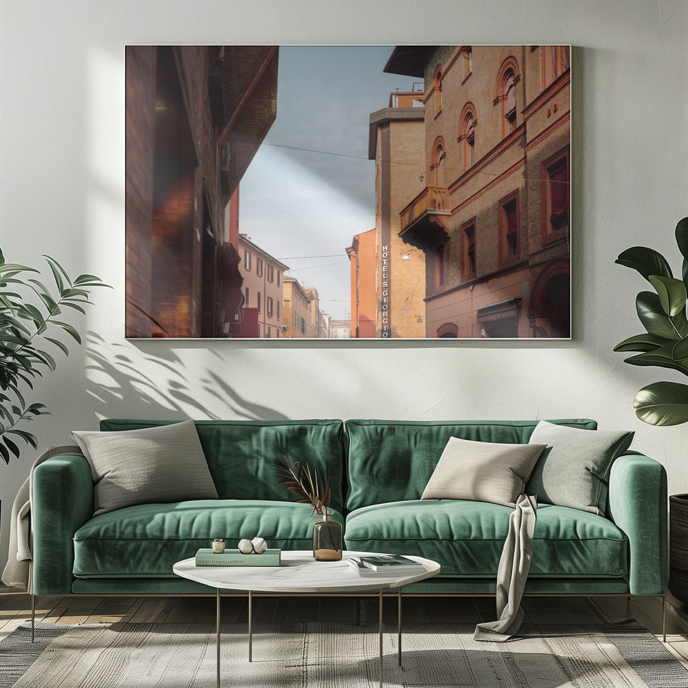 Zonsondergang in Bologna | Reisfotografie in Italië | Canvas