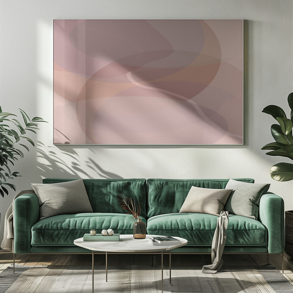 Dusty Rose Vormen 1 | Canvas