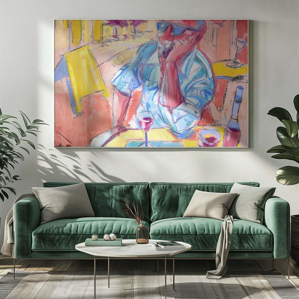 Fles Rood | Canvas