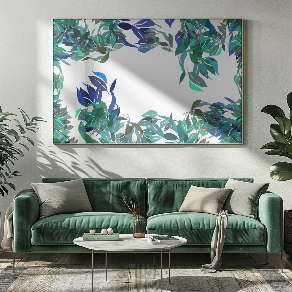 Teal Floral Mix | Canvas