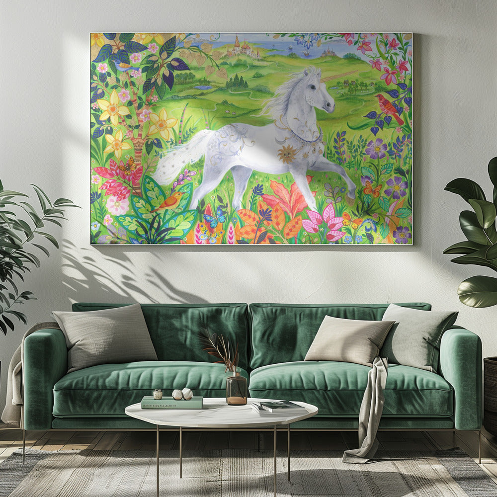 Majestueus wit paard | Canvas