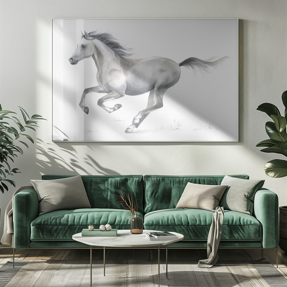Dynamische gratie van een galopperend paard | Canvas