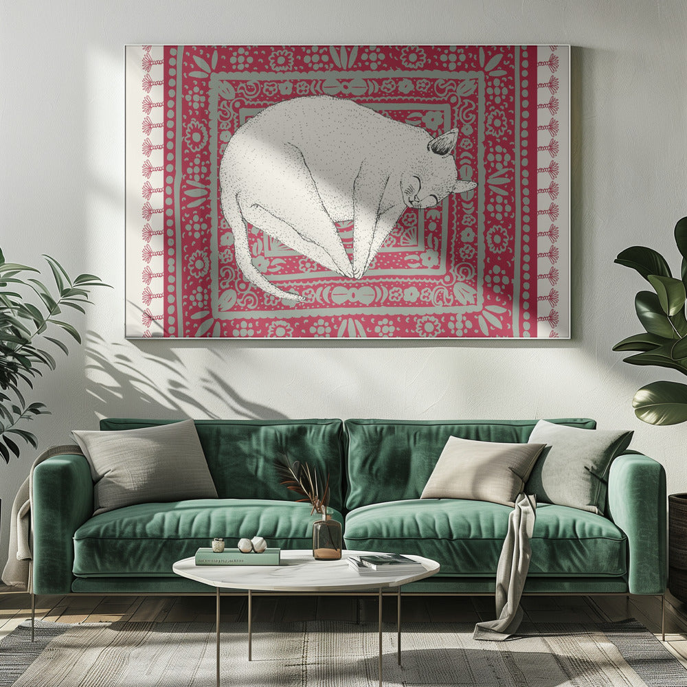 Slapende kat VI | Canvas
