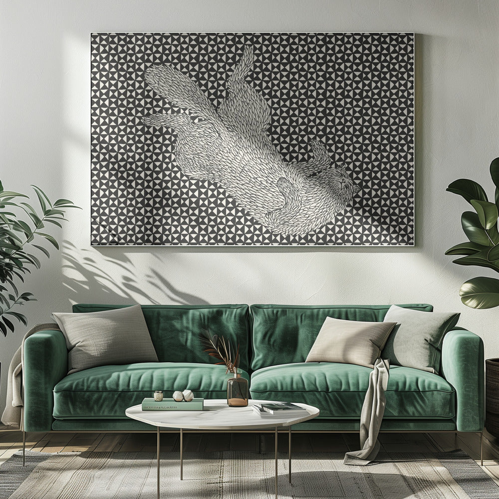 Slapende kat VII | Canvas
