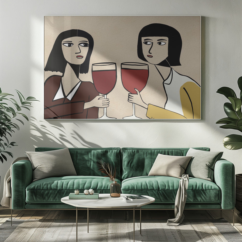 Wijnliefhebbersvrienden | Canvas