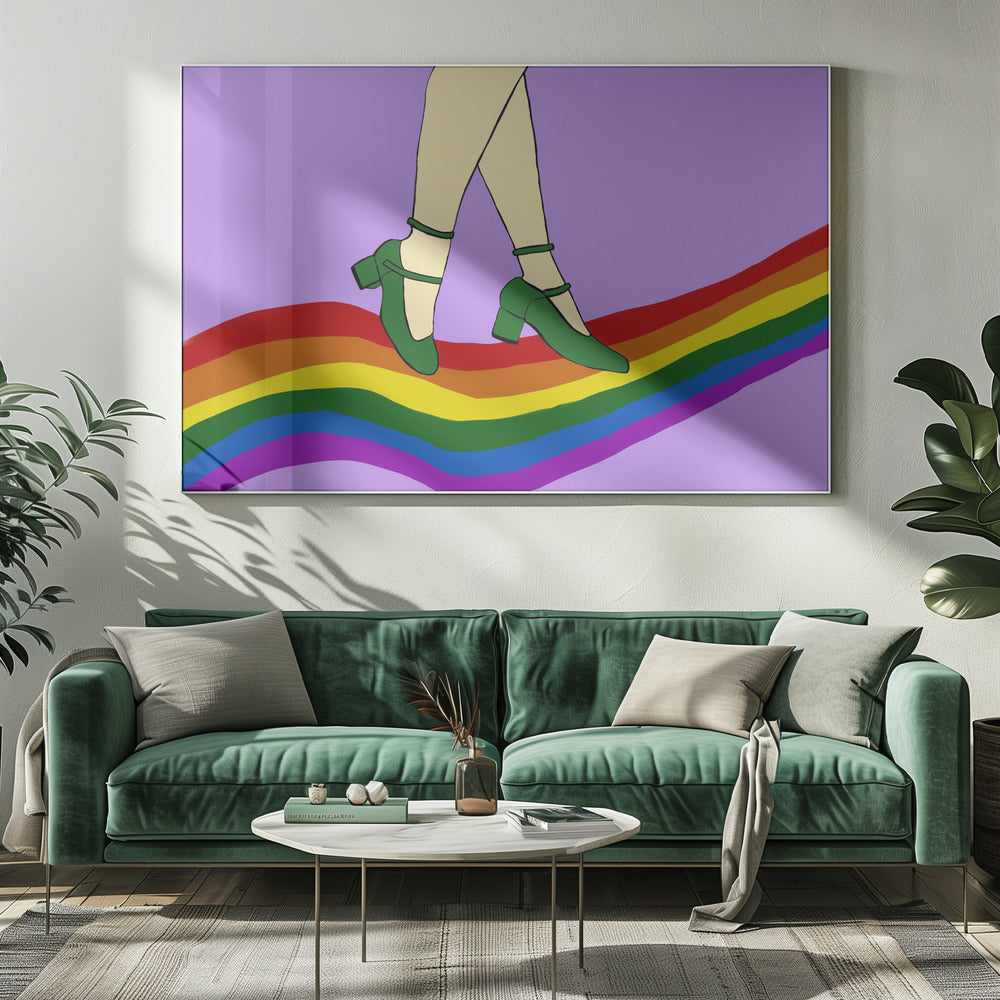 Regenboogwandeling | Canvas