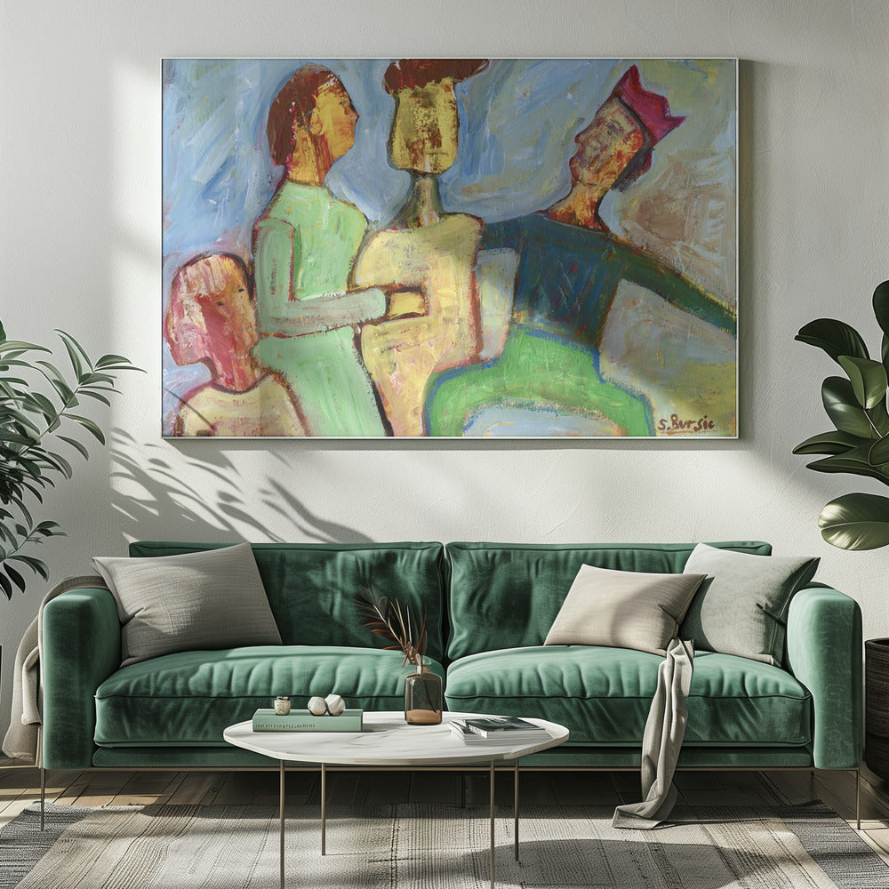 De aardige vrienden. | Canvas