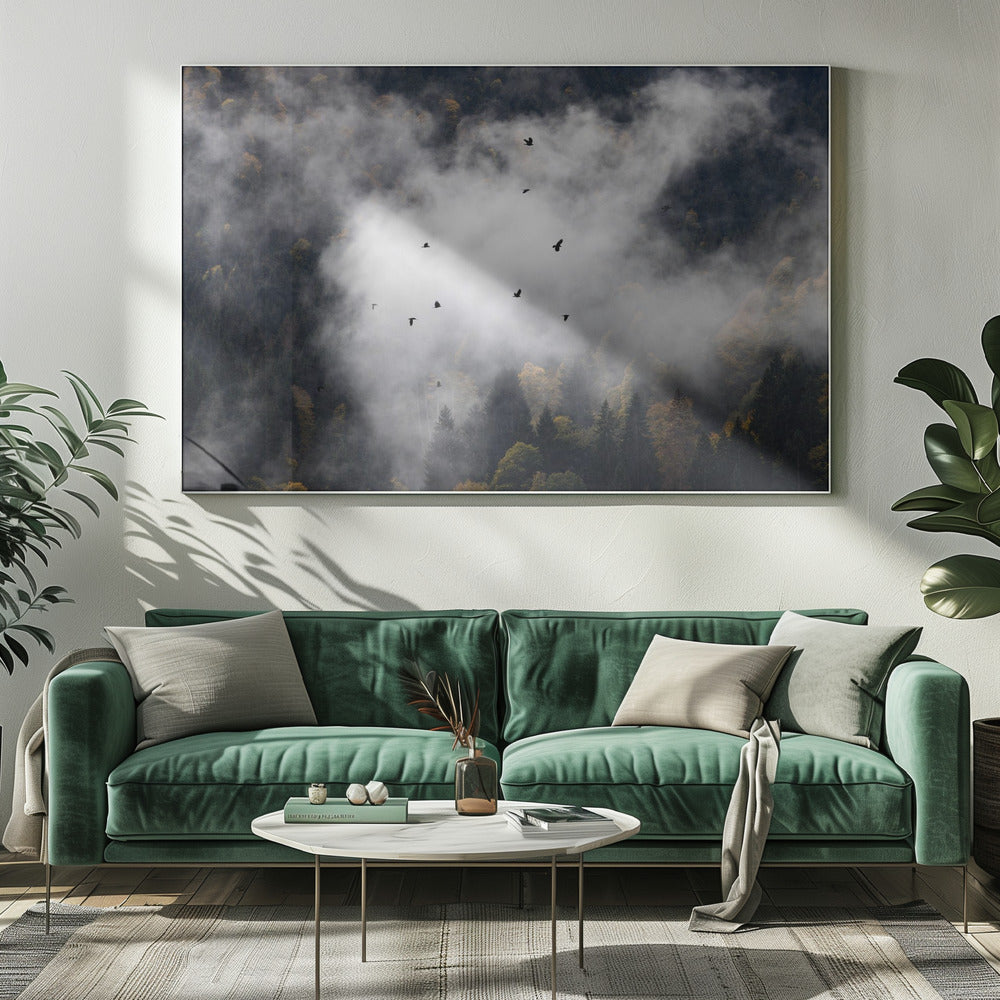 Mistige bossen 8 | Canvas