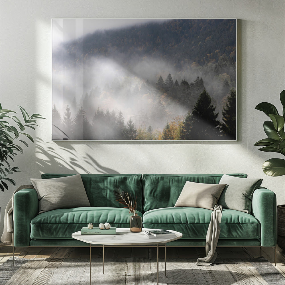 Mistige bossen 9 | Canvas