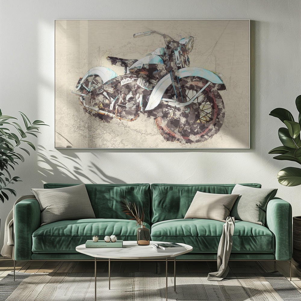 Oude Motorfiets | Canvas